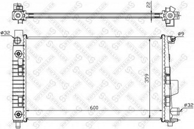 STELLOX 1025932sx -  Радиатор, охлаждение двигателя