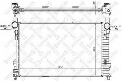 STELLOX 1025933sx -  Радиатор, охлаждение двигателя