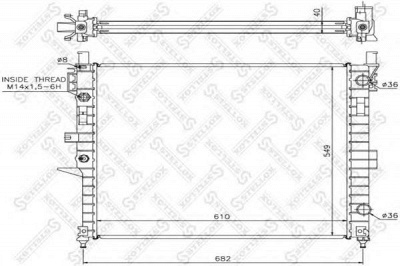 STELLOX 1025934sx -  Радиатор, охлаждение двигателя