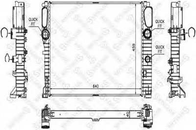 STELLOX 1025935sx -  Радиатор, охлаждение двигателя