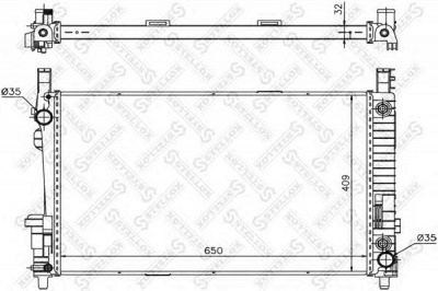 STELLOX 1025936sx -  Радиатор, охлаждение двигателя