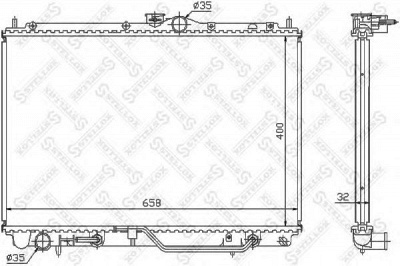 STELLOX 1025958sx -  Радиатор, охлаждение двигателя