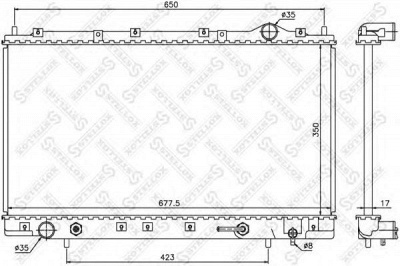 STELLOX 1025960sx -  Радиатор, охлаждение двигателя