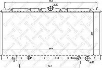 STELLOX 1025961sx -  Радиатор, охлаждение двигателя
