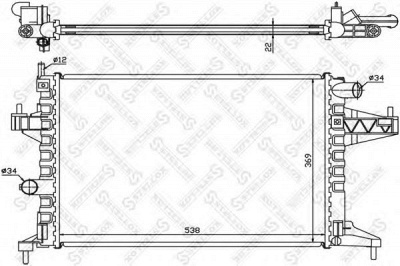 STELLOX 1025995sx -  Радиатор, охлаждение двигателя