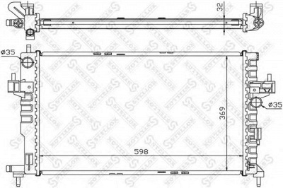 STELLOX 1025996sx -  Радиатор, охлаждение двигателя