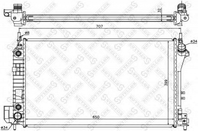 STELLOX 1026001sx -  10-26001-SX_РАДИАТОР СИСТЕМЫ ОХЛАЖДЕНИЯ! OPEL VEC