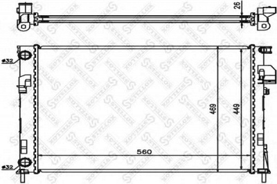 STELLOX 1026003sx -  Радиатор, охлаждение двигателя