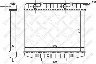 STELLOX 1026004sx -  Радиатор, охлаждение двигателя