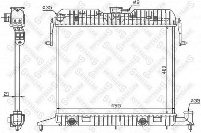 STELLOX 1026005sx -  Радиатор, охлаждение двигателя