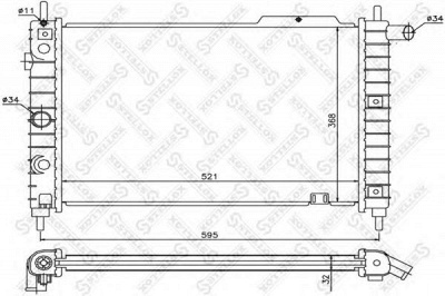 STELLOX 1026010sx -  Радиатор, охлаждение двигателя