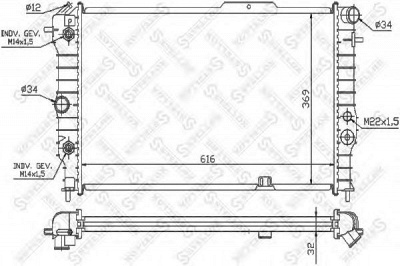 STELLOX 1026012sx -  Радиатор, охлаждение двигателя