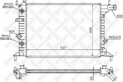 STELLOX 1026013sx -  Радиатор, охлаждение двигателя