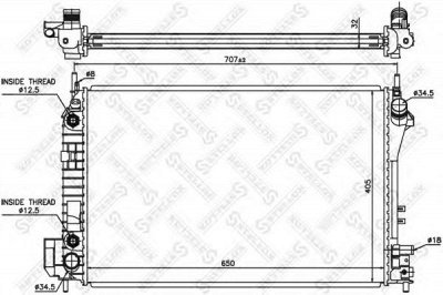STELLOX 1026014sx -  Радиатор, охлаждение двигателя