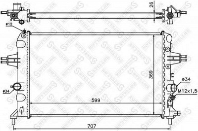 STELLOX 1026015sx -  Радиатор, охлаждение двигателя