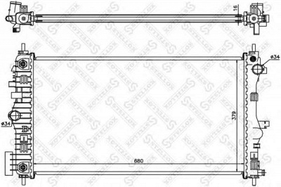 STELLOX 1026021sx -  Радиатор, охлаждение двигателя