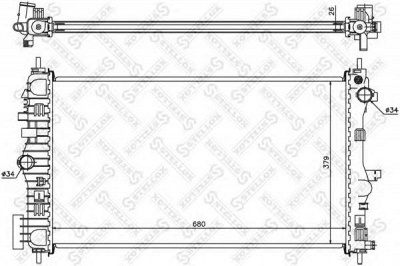 STELLOX 1026022sx -  Радиатор, охлаждение двигателя