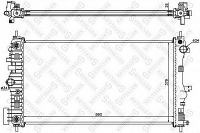 STELLOX 1026023sx -  Радиатор, охлаждение двигателя
