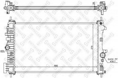 STELLOX 1026024sx -  Радиатор, охлаждение двигателя