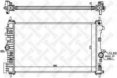 STELLOX 1026026sx -  Радиатор, охлаждение двигателя
