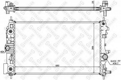 STELLOX 1026028sx -  Радиатор, охлаждение двигателя