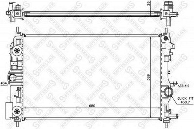 STELLOX 1026029sx -  Радиатор, охлаждение двигателя