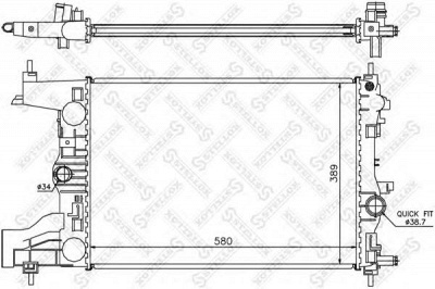 STELLOX 1026031sx -  Радиатор, охлаждение двигателя