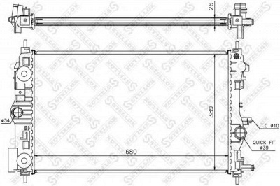 STELLOX 1026046sx -  Радиатор, охлаждение двигателя