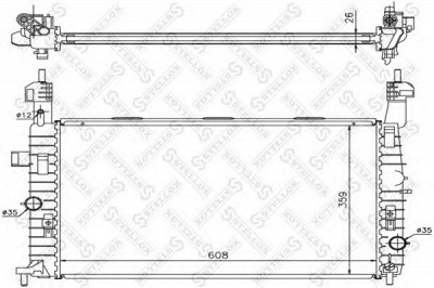 STELLOX 1026049sx -  Радиатор, охлаждение двигателя