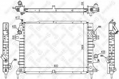 STELLOX 1026056sx -  Радиатор, охлаждение двигателя