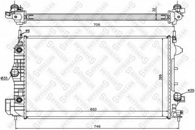 STELLOX 1026057sx -  Радиатор, охлаждение двигателя