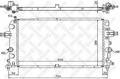 STELLOX 1026060sx -  Радиатор, охлаждение двигателя
