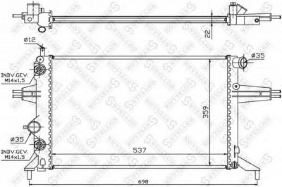 STELLOX 1026066sx -  Радиатор, охлаждение двигателя