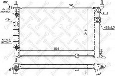 STELLOX 1026067sx -  Радиатор, охлаждение двигателя
