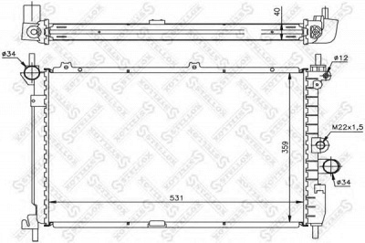 STELLOX 1026069sx -  Радиатор, охлаждение двигателя