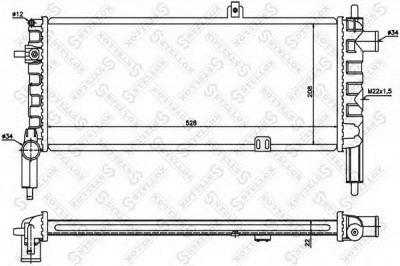 STELLOX 1026073sx -  Радиатор, охлаждение двигателя