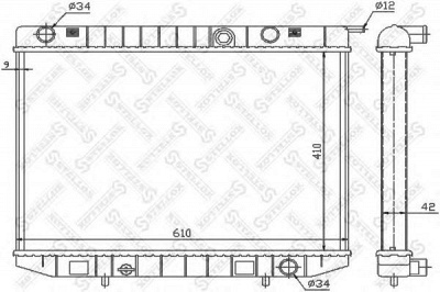 STELLOX 1026078sx -  Радиатор, охлаждение двигателя