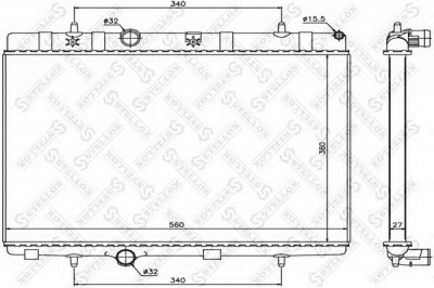 STELLOX 1026119sx -  Радиатор, охлаждение двигателя