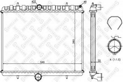 STELLOX 1026127sx -  Радиатор, охлаждение двигателя
