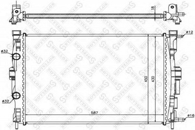 STELLOX 1026173sx -  Радиатор, охлаждение двигателя