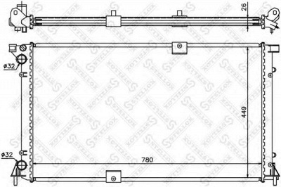 STELLOX 1026181sx -  Радиатор, охлаждение двигателя