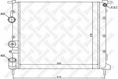 STELLOX 1026183sx -  Радиатор, охлаждение двигателя