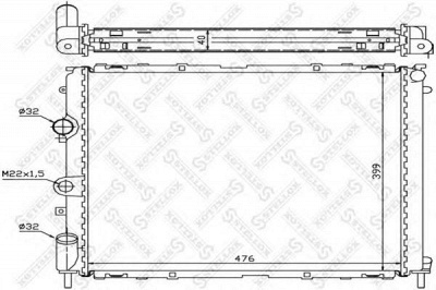 STELLOX 1026189sx -  Радиатор, охлаждение двигателя