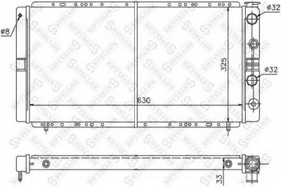 STELLOX 1026196sx -  Радиатор, охлаждение двигателя