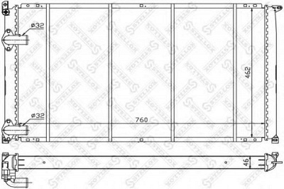 STELLOX 1026203sx -  Радиатор, охлаждение двигателя