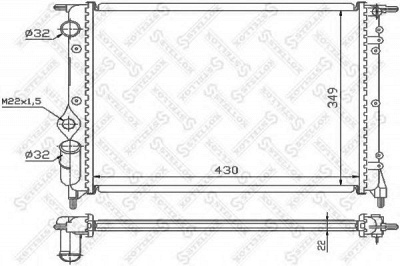STELLOX 1026204sx -  Радиатор, охлаждение двигателя