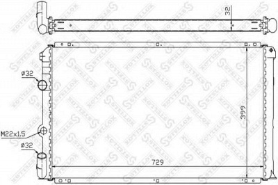 STELLOX 1026208sx -  Радиатор, охлаждение двигателя