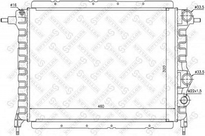 STELLOX 1026212sx -  Радиатор, охлаждение двигателя