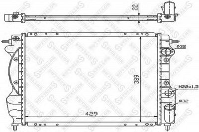 STELLOX 1026213sx -  Радиатор, охлаждение двигателя
