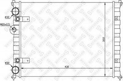 STELLOX 1026221sx -  Радиатор, охлаждение двигателя